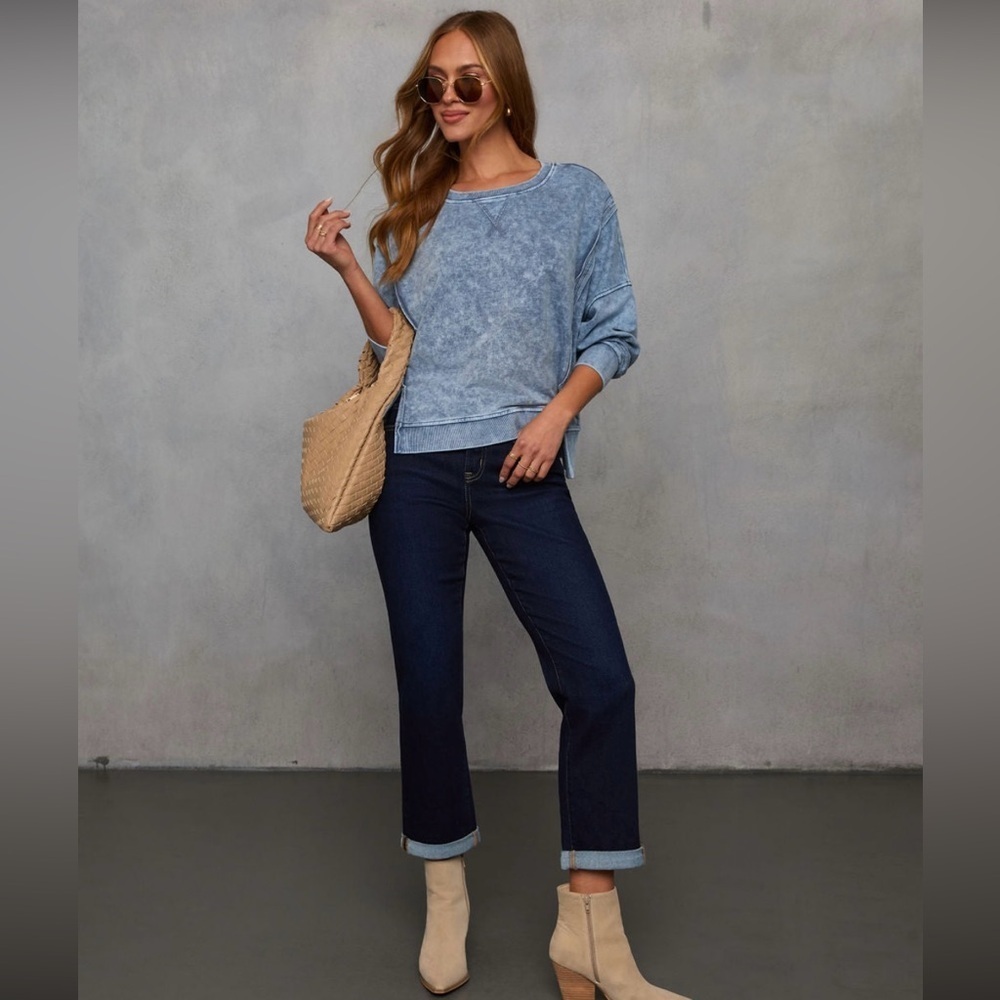 VICI - Acid Wash Pullover Sweatshirt - Picture 2 of 9